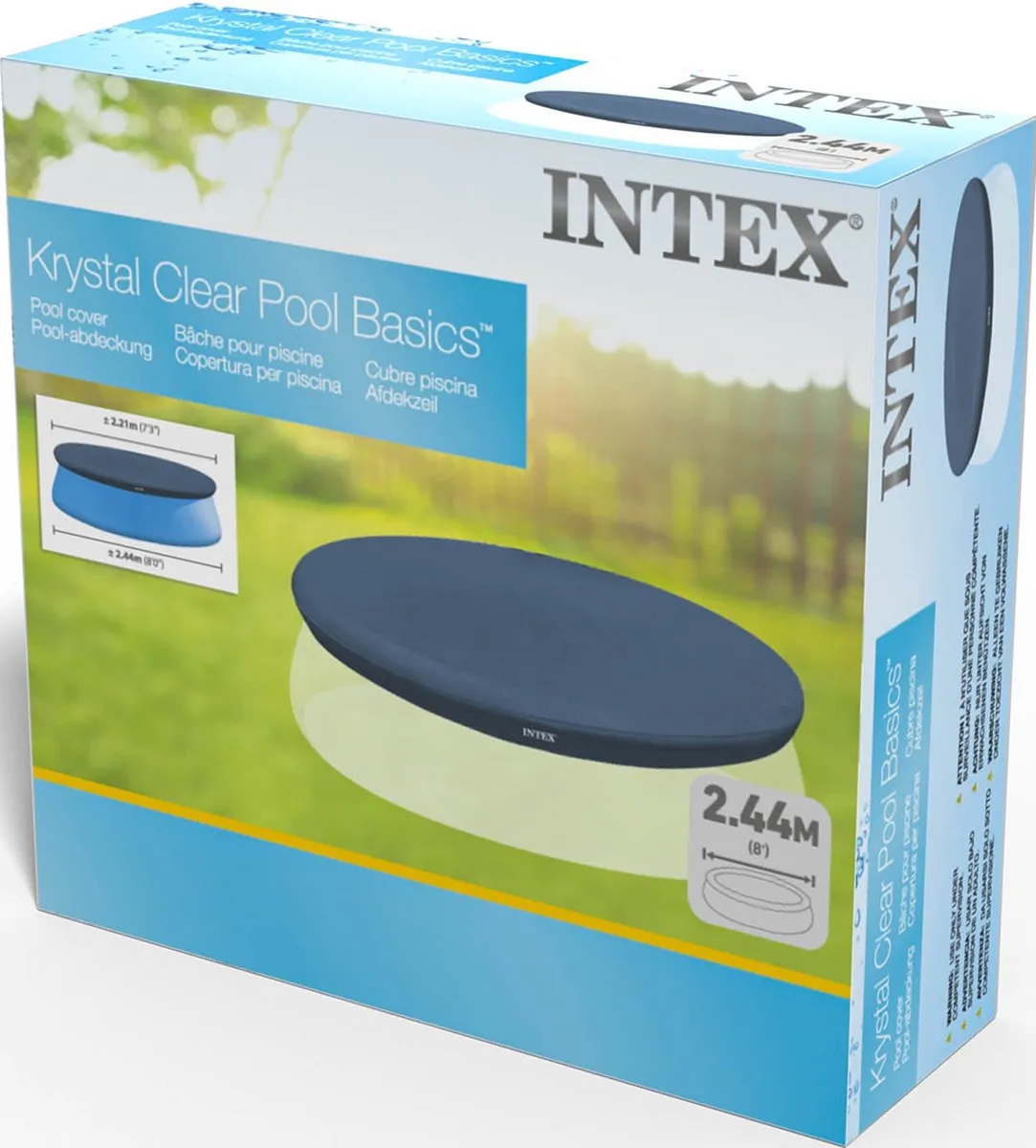 Intex Zwembad Afdekzeil Ø244cm Easy Set - Donkerblauw