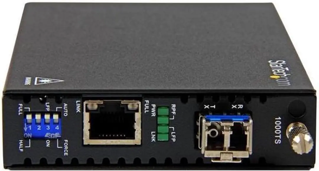 Startech ET91000SM20 Gigabit Ethernet Glasvezelmedia Converter - 20 km - Zwart