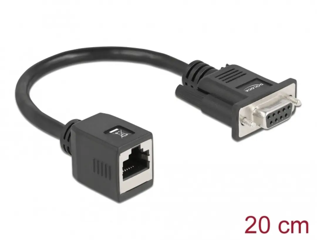 Delock Serial RS-232/422/485 Adapter DB9 Vrouwelijk naar RJ45