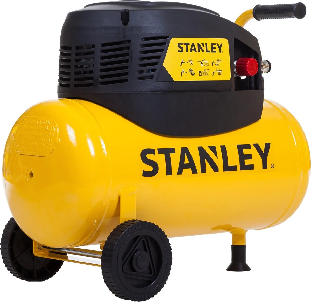 Stanley DN200/8/6 Luchtcompressor 24L 180L/min - Olievrij