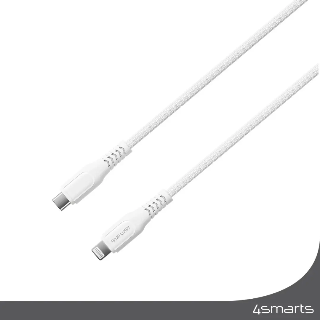 4Smarts 465592 Lightning-kabel 1,5m - Zilver/Wit - afbeelding 6 van 6