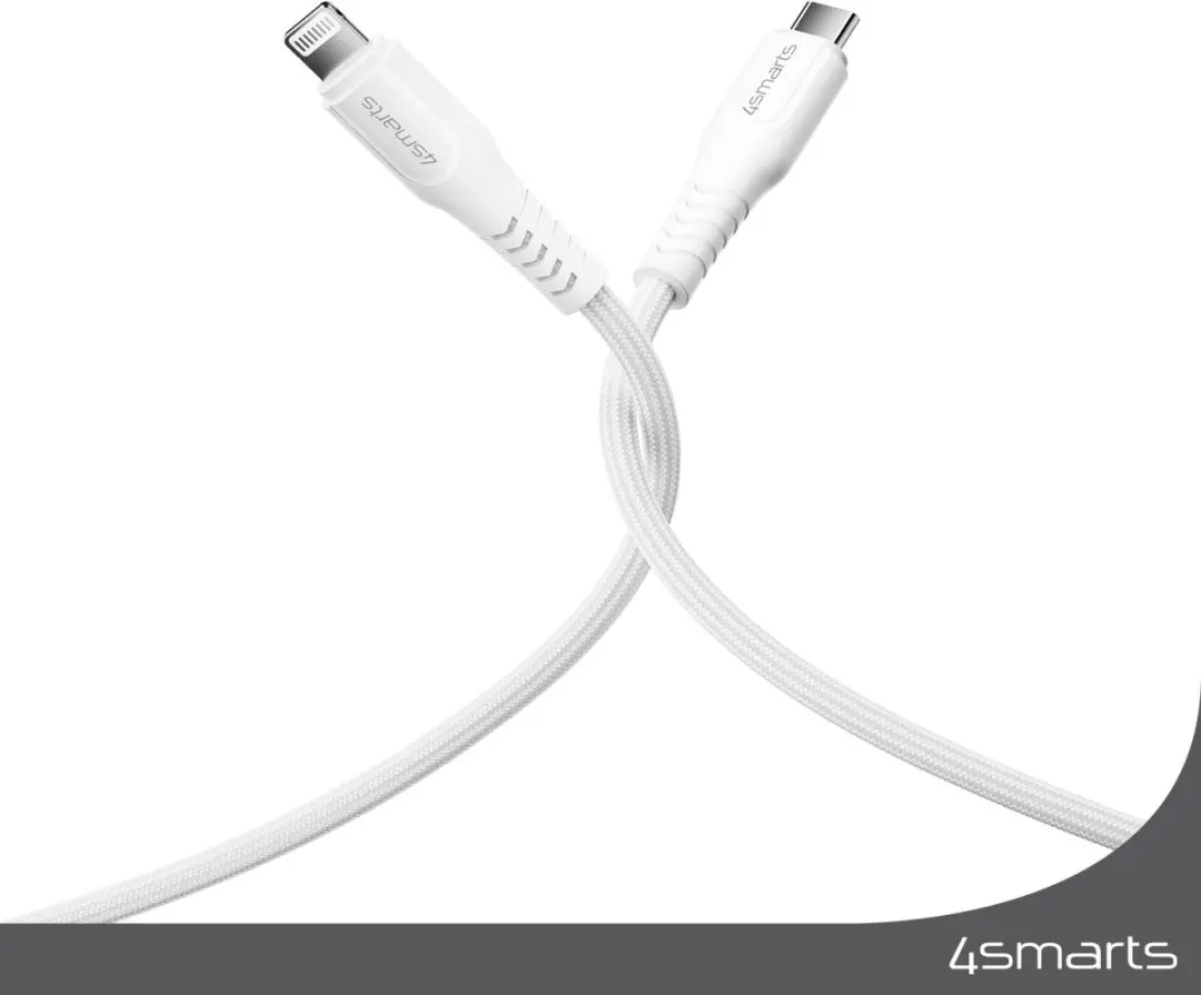 4Smarts 465592 Lightning-kabel 1,5m - Zilver/Wit