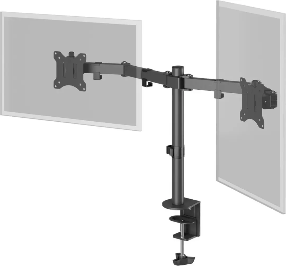 Goobay Dual Monitorbeugel Flex 58529 - 17-32" - 2x VESA 75x75mm - Zwart