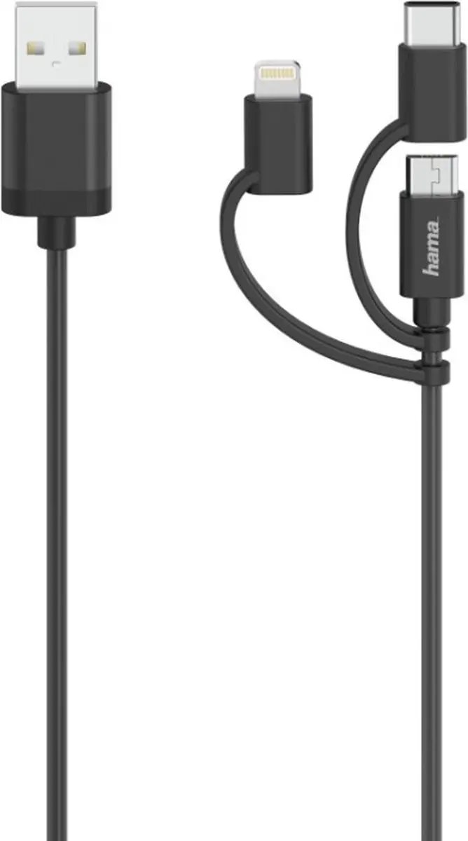 Hama Micro-USB 3-in-1 Kabel 0,75m