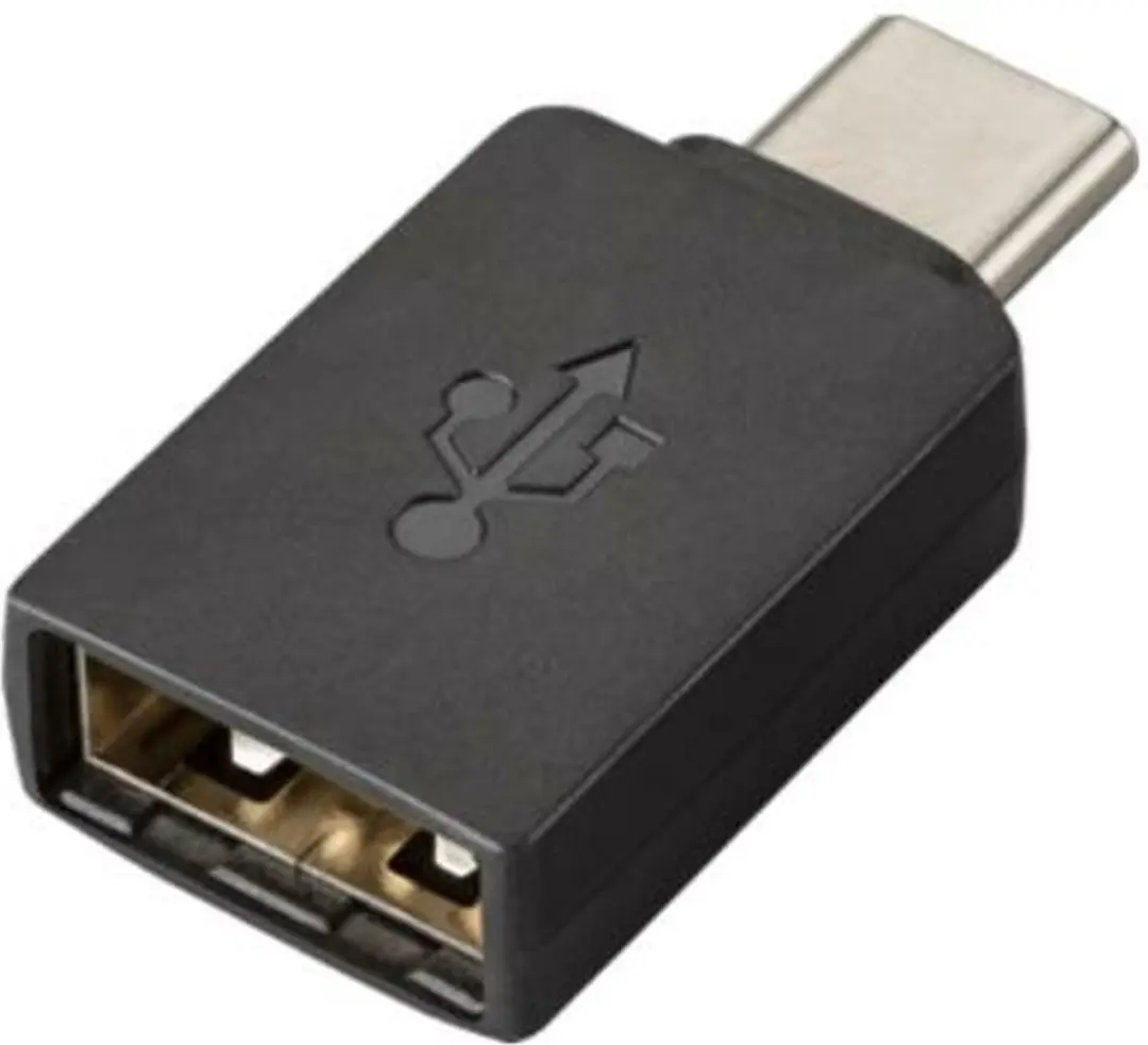 HP Poly 85Q48AA USB naar USB-C Adapter - Zwart