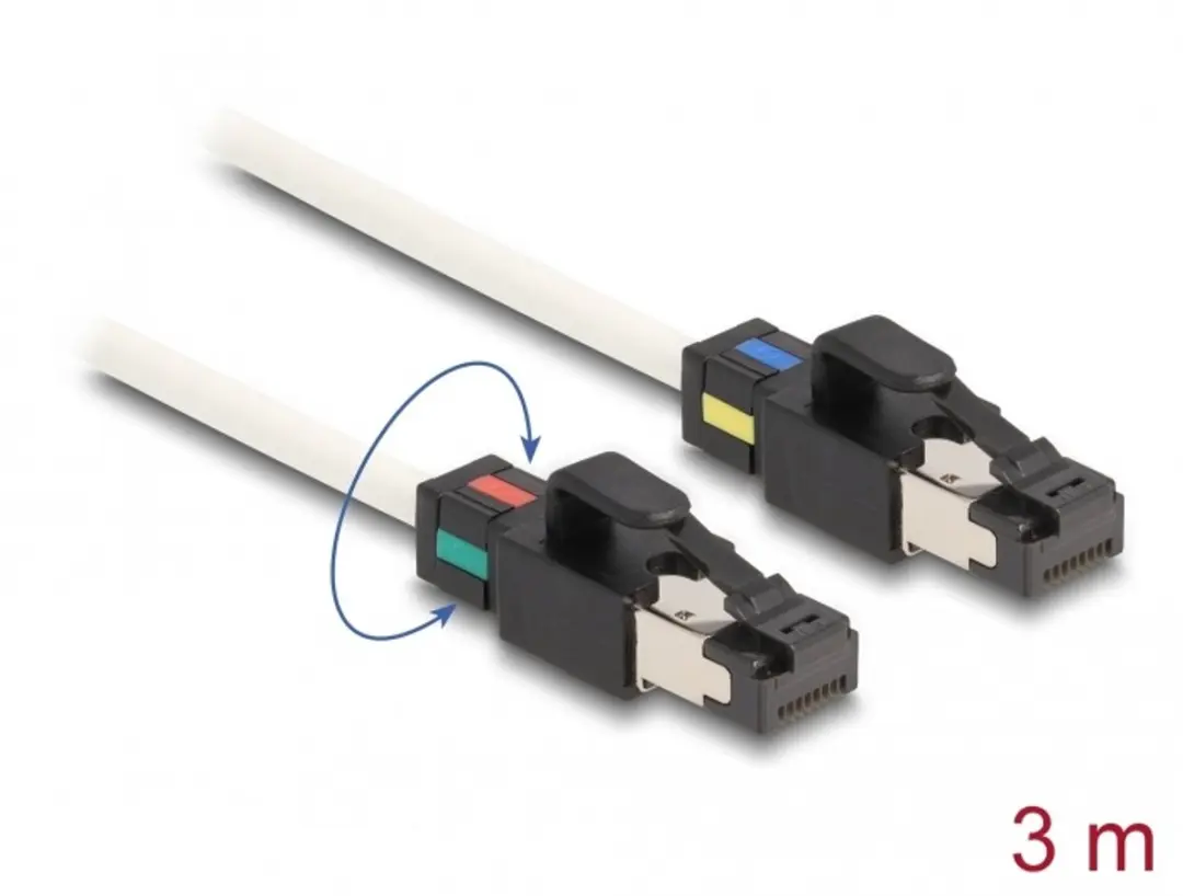 Delock Cat.6A S/FTP RJ45 Plug-naar-Plug Kabel 3m