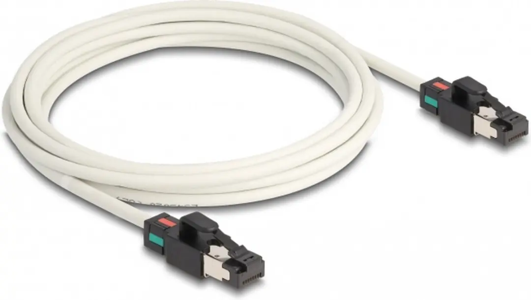 Delock Cat.6A S/FTP RJ45 Plug-naar-Plug Kabel 3m - Wit