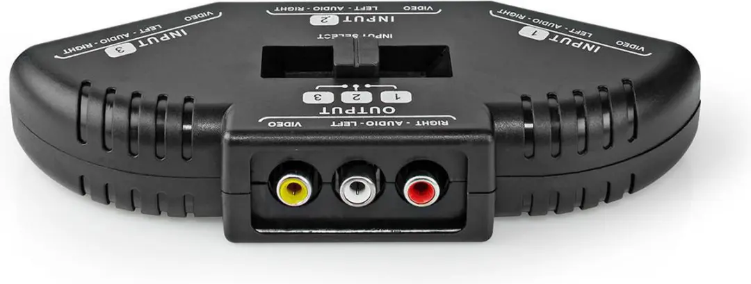 Nedis Composiet Video-Switch VSWI2403BK - 3 Poorten - Zwart