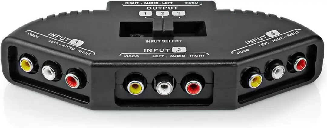 Nedis Composiet Video-Switch VSWI2403BK
