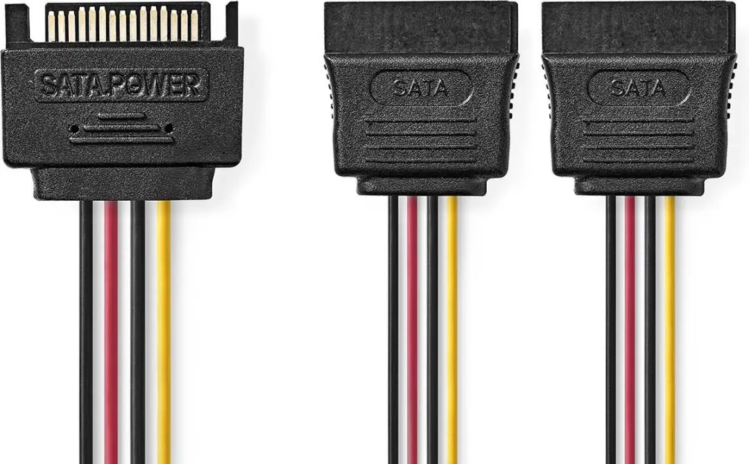 Nedis SATA Voedingskabel 15-Pins Verguld 0.15m - Multicolor