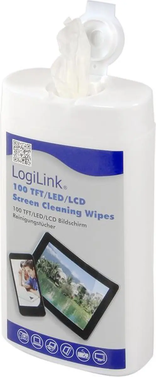 Logilink RP0010 Schoonmaakdoekjes Scherm - 100 Stuks