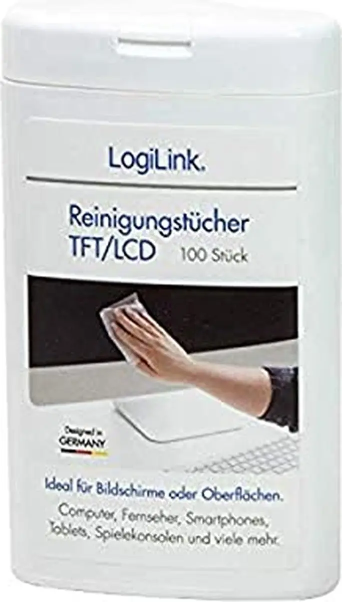 Logilink RP0010 Schoonmaakdoekjes Scherm - 100 Stuks