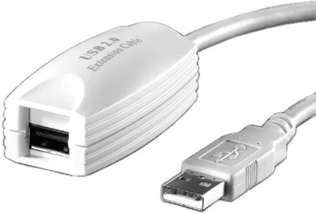 Value USB 2.0 Verlengkabel 5m - 1 Poort Wit