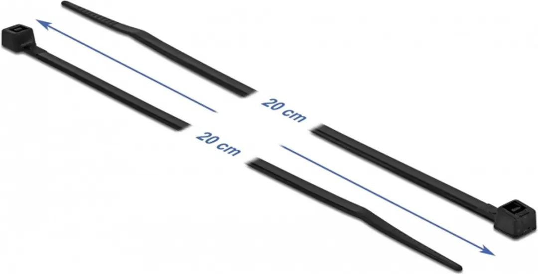 Delock Tie-wraps 3,6mm - 100 Stuks - Zwart