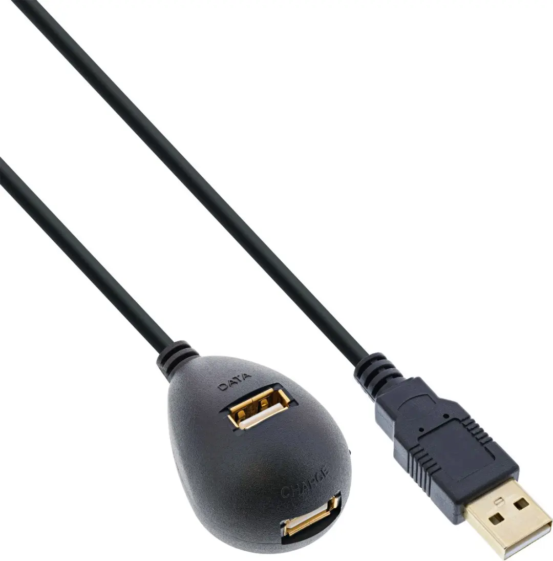 InLine USB naar 2x USB Docking Kabel 2m