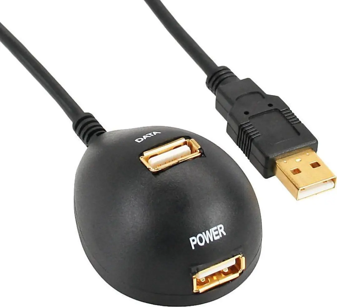 InLine USB naar 2x USB Docking Kabel 2m - USB 2.0 - 1A