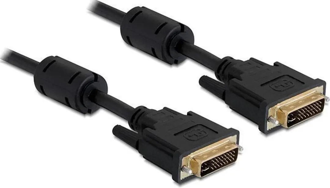 Delock DVI-I Dual Link Monitor Kabel - 5m - Zwart