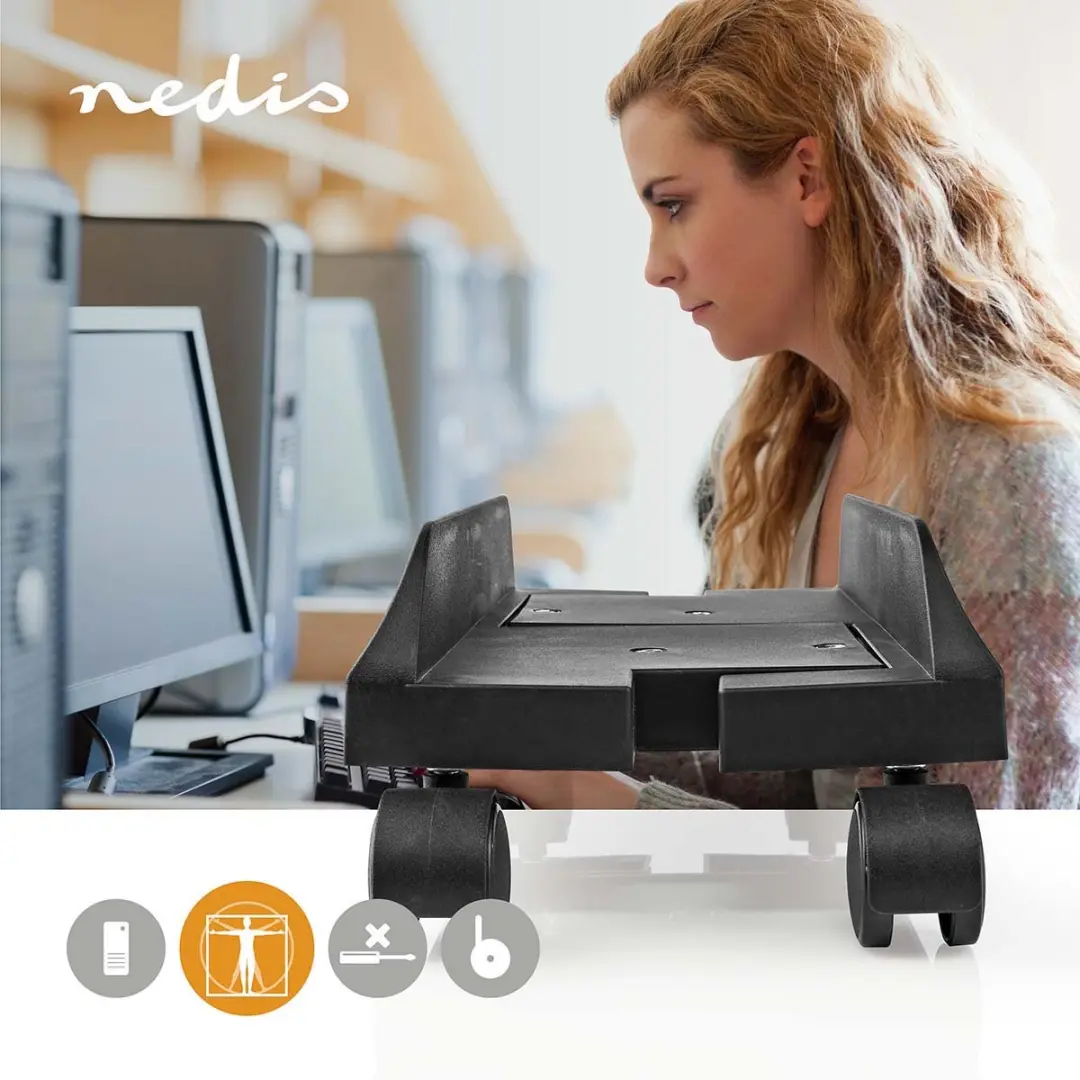 Nedis CSTD101BK PC-Standaard - 20kg - Zwart