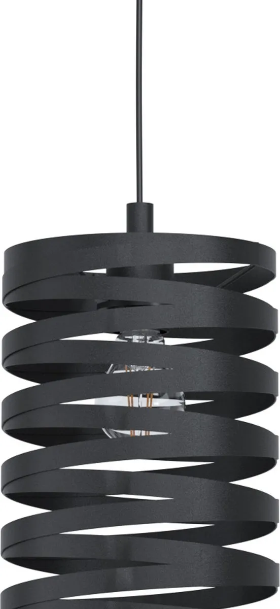 Eglo Cremella Hanglamp E27 - Industrieel - 18 cm - Zwart