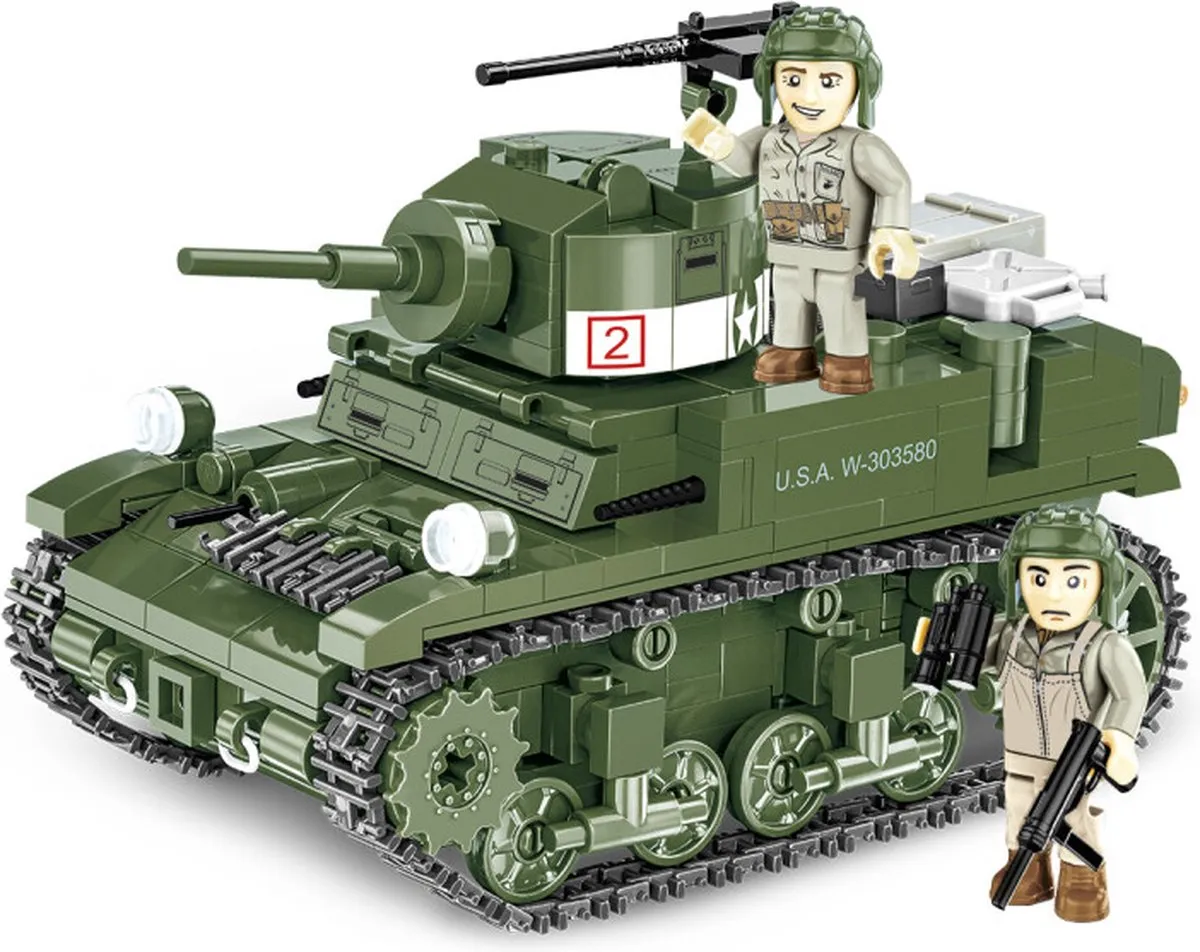 Cobi M3 Stuart - COBI-3129 Tank - 511 Onderdelen - Meerkleurig
