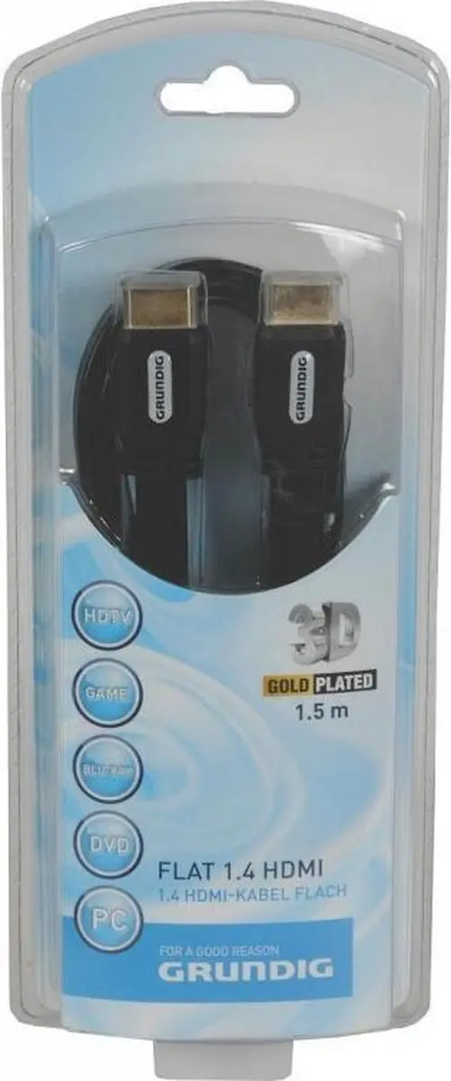 Grundig HDMI Kabel 1.4 1.5m - Zwart