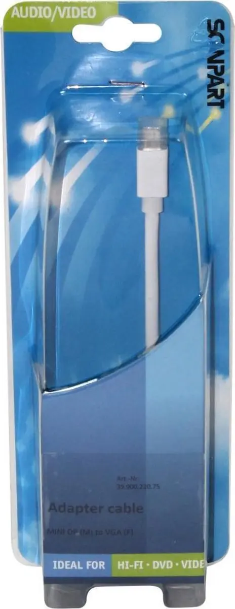 Scanpart Mini DisplayPort naar VGA Adapter 20cm - Wit