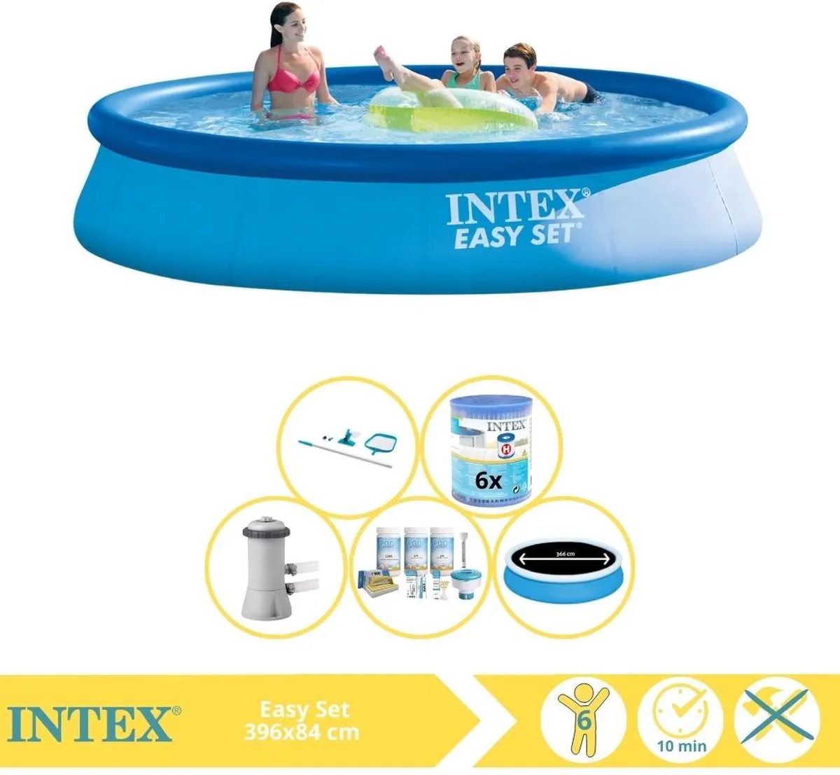 Intex Easy Set 28143NP Opblaaszwembad 396x84cm