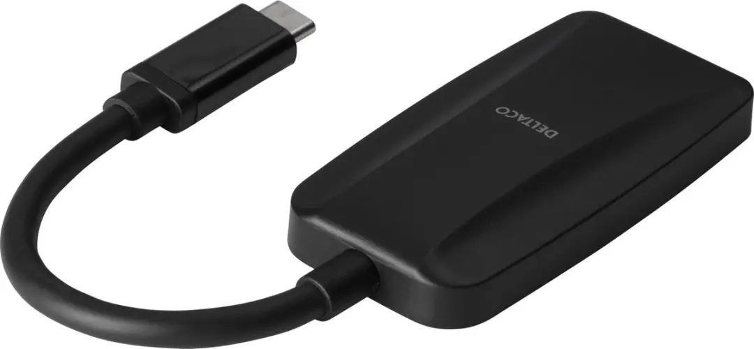 Deltaco USBC-DP8K USB-C naar DisplayPort Adapter 8K/30Hz - Zwart