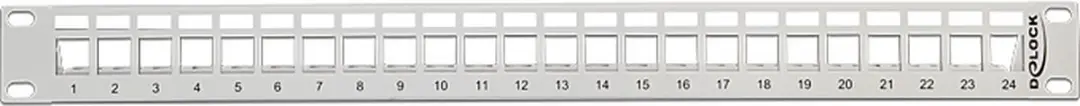 Delock 19" Patch Panel 1U - 24 Keystone Modules - Grijs
