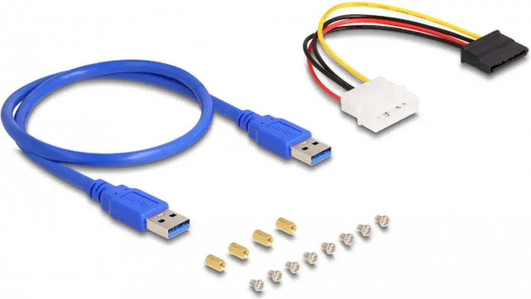 Delock PCIe Riserkaart x1 naar 3x PCIe x1 - Blauw