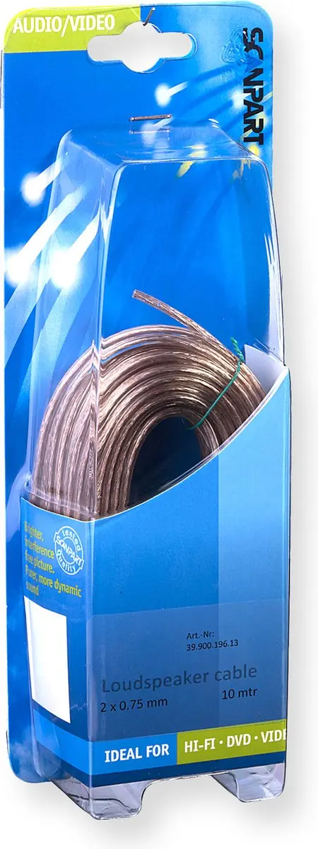 Scanpart Luidsprekersnoer 10m - 2x0.75mm Transparant