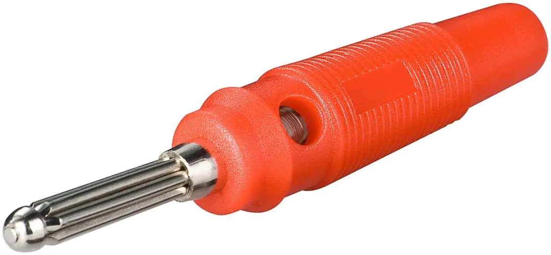 Goobay Rood Rubberen Stapelbare Bananenplug 4mm - 1 Stuk