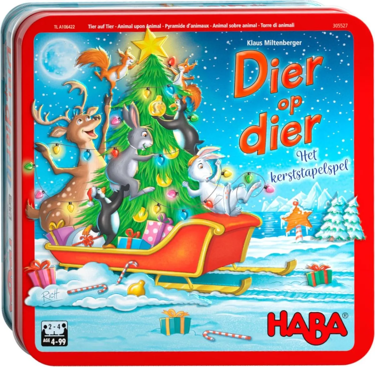 Haba Dier Op Dier Kerststapelspel 305525 - 4 Spelers - afbeelding 6 van 6