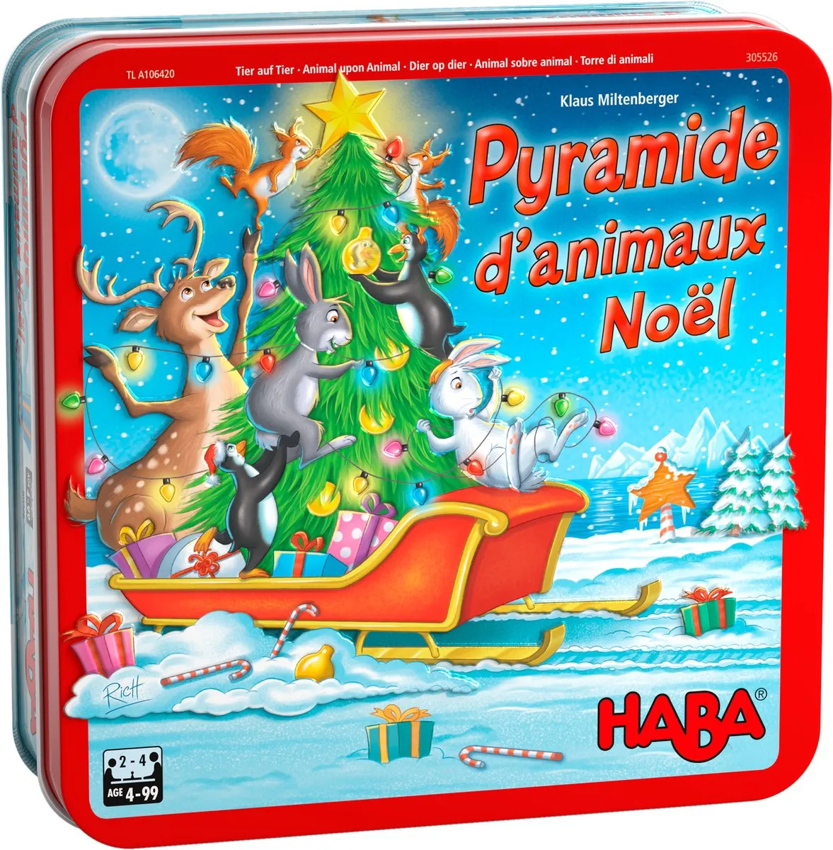 Haba Dier Op Dier Kerststapelspel 305525