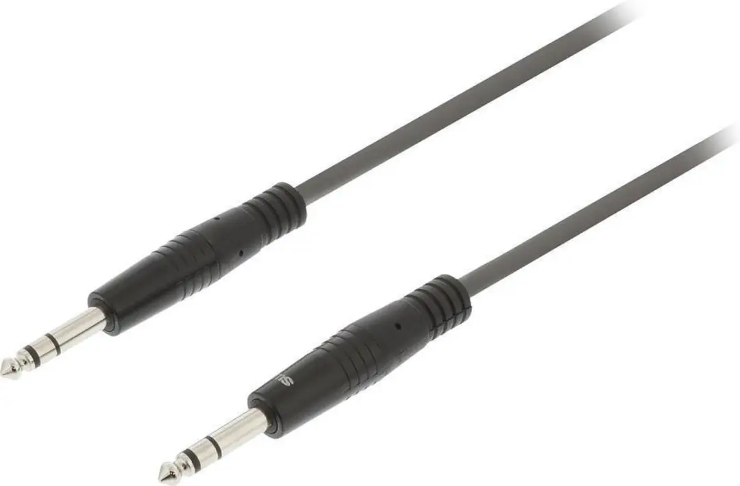 Nedis Stereo-Audiokabel 6,35mm Male - 3m - Donkergrijs