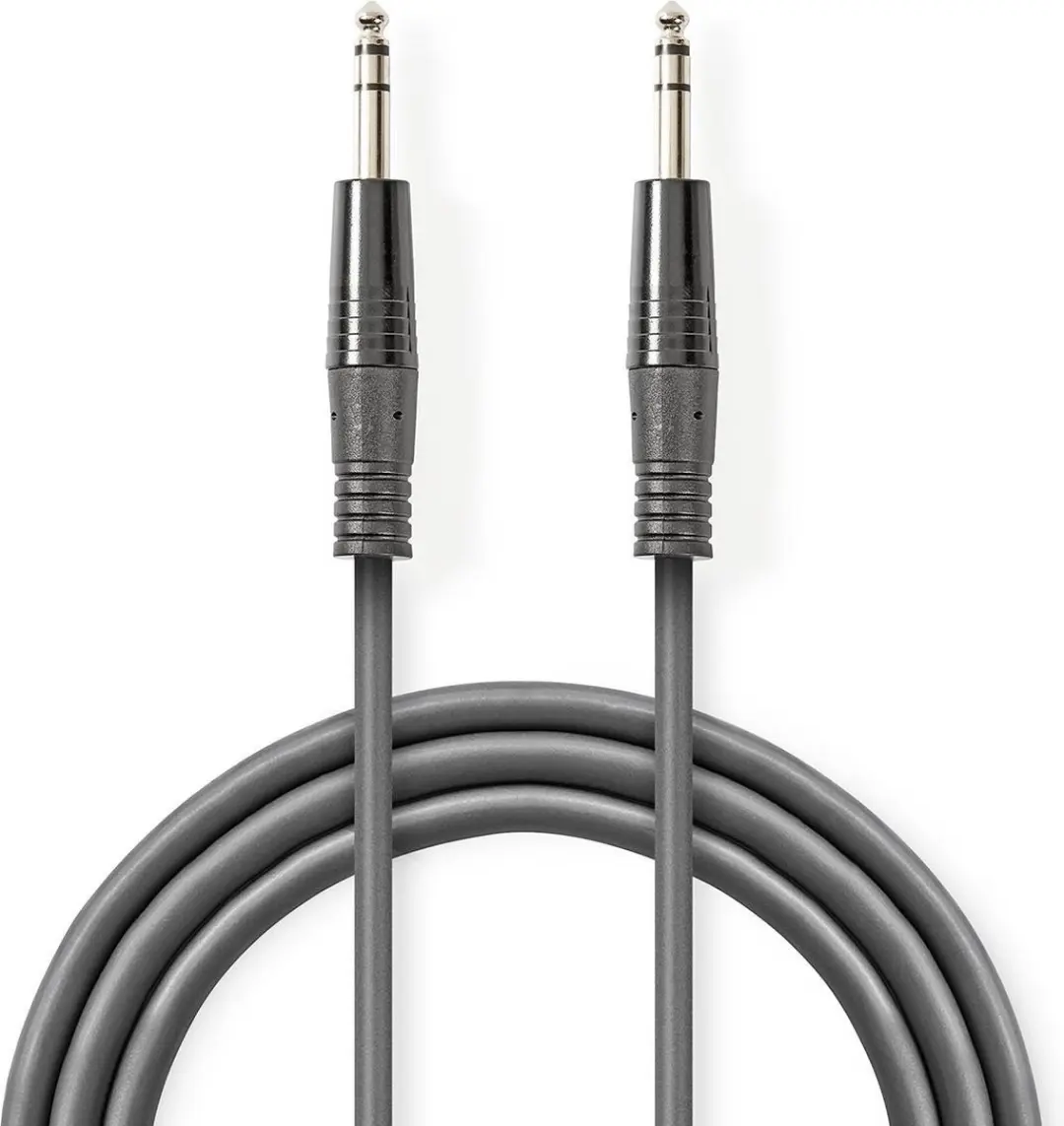 Nedis Stereo-Audiokabel 6,35mm Male - 3m - Donkergrijs