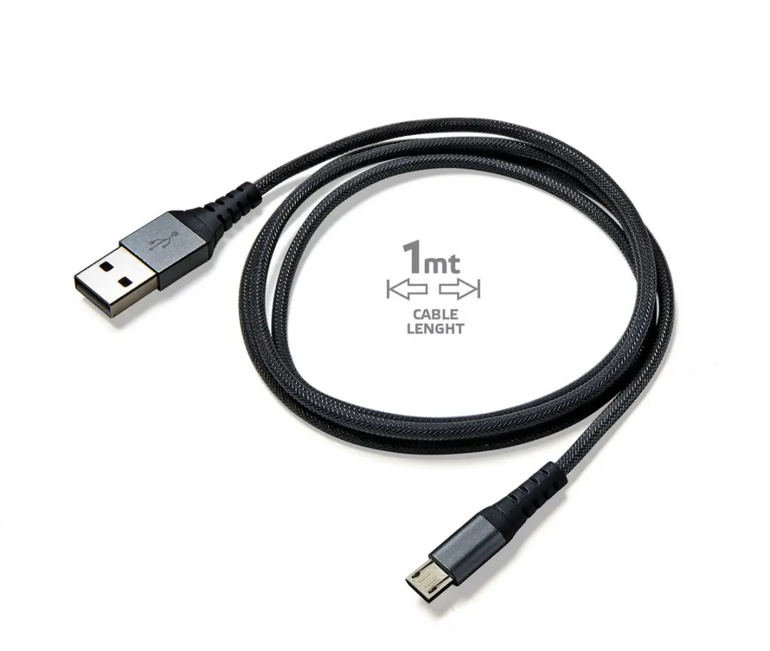 Celly Oplaadkabel 12W USB-A naar Micro-USB 1.0m - Zwart