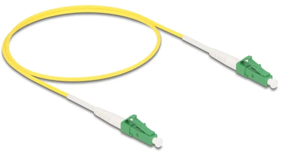 Delock LC-APC naar LC-APC Simplex OS2 Glasvezelkabel 0.5m - Geel