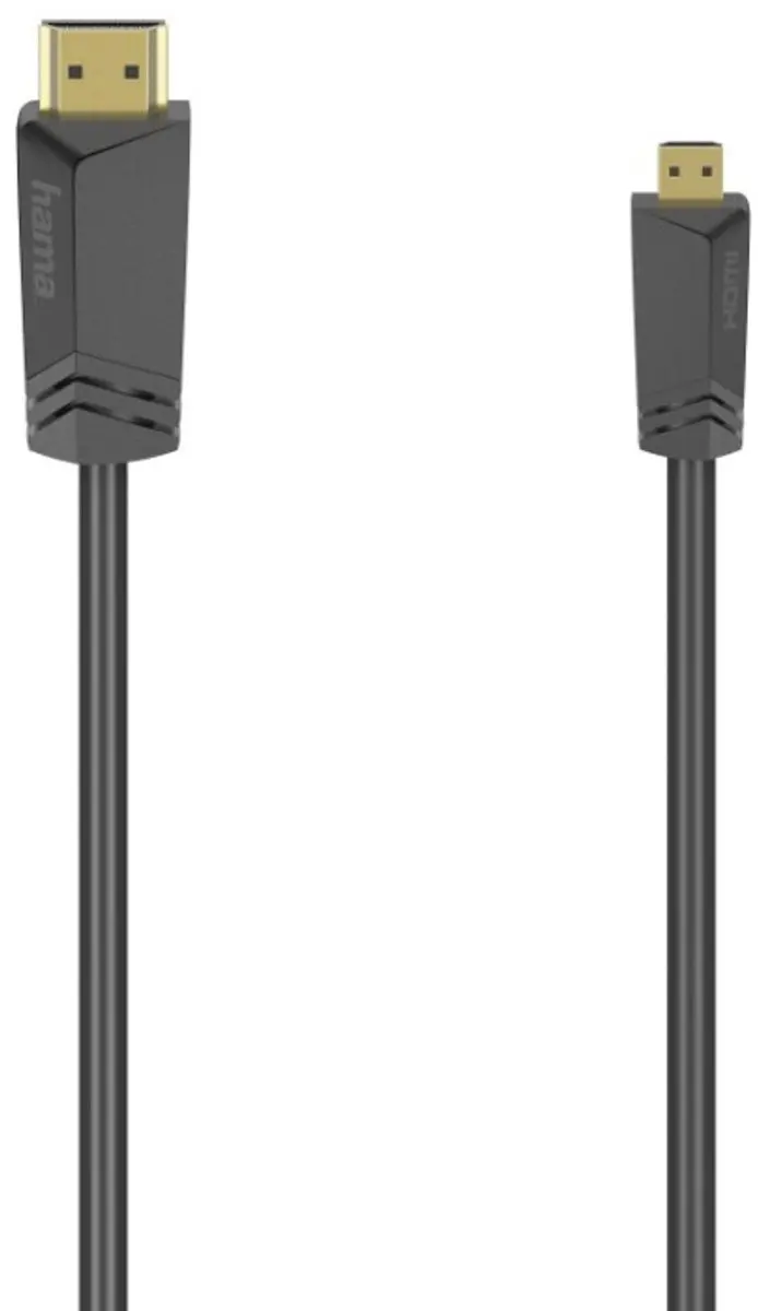 Hama High-Speed HDMI Kabel Type A naar Micro HDMI 1,5m - Zwart