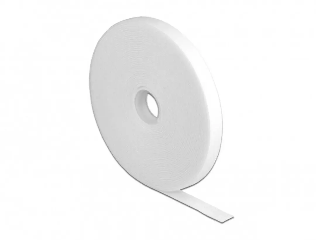 Delock Hook-and-loop tape 10m x 13mm - Wit