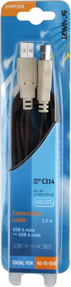 Scanpart USB Kabel 2.5m A-A USB 1.1