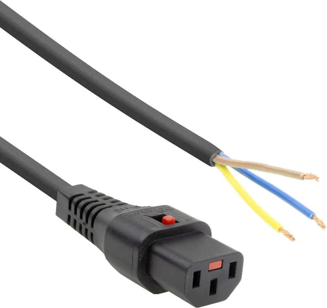 ACT PC1025 IEC Lock Netsnoer C13