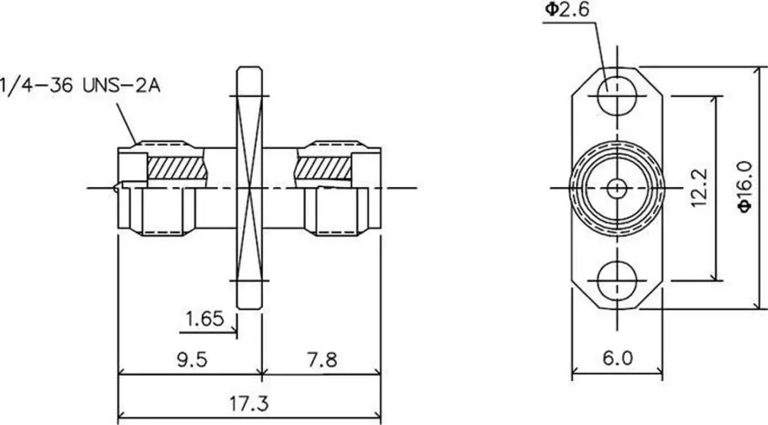 Delock RP-SMA naar SMA Inbouwadapter 50 Ohm 10 GHz - Goud