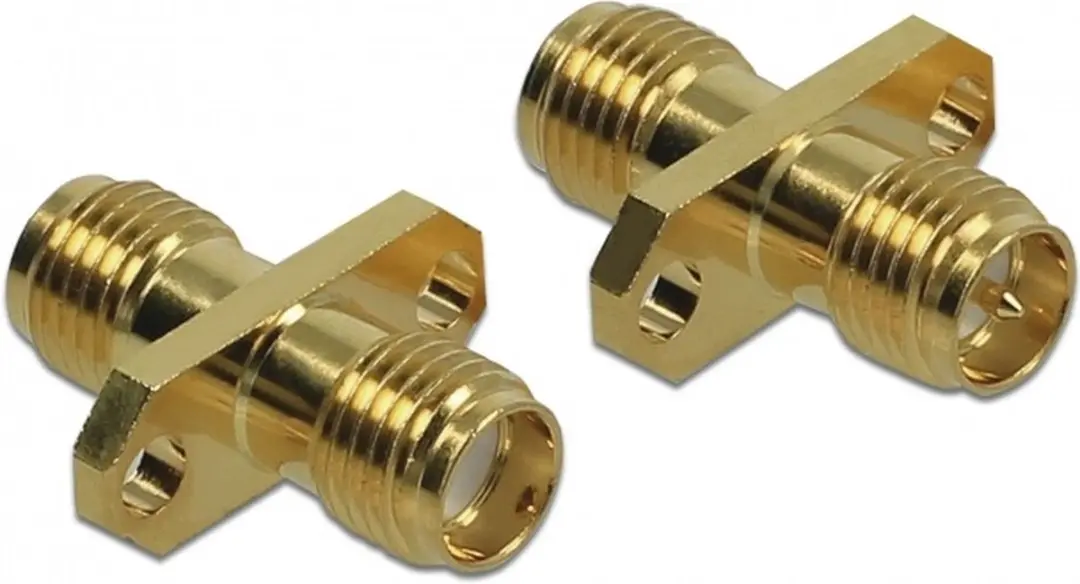 Delock RP-SMA naar SMA Inbouwadapter 50 Ohm 10 GHz