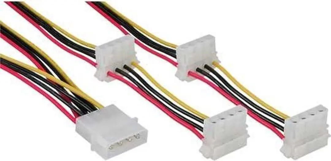 InLine Molex 4p M naar 4x V