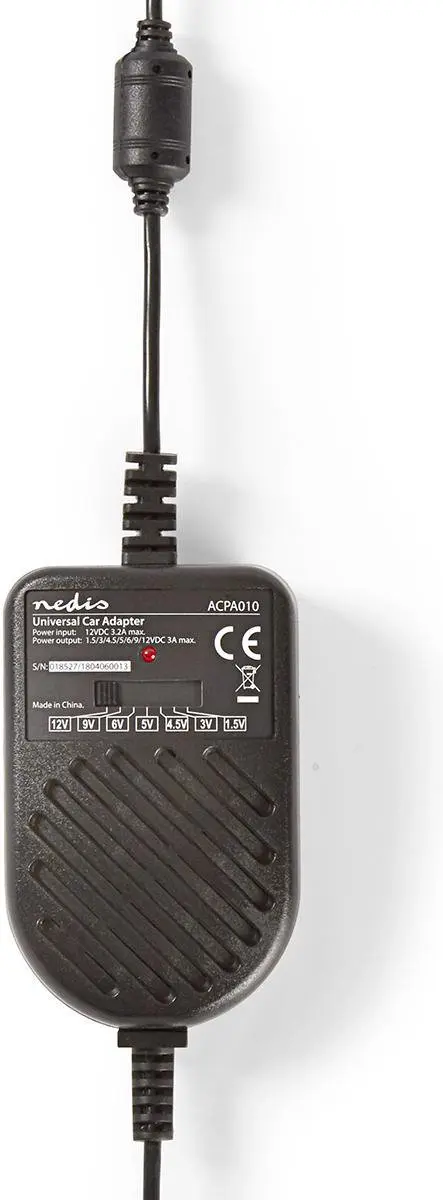 Nedis ACPA010 Universele AC-Stroomadapter 36W - 12V - 7 Pluggen - Zwart