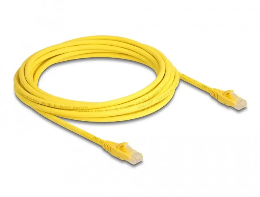 Delock RJ45 Cat.6A Kabel 5m - Geel