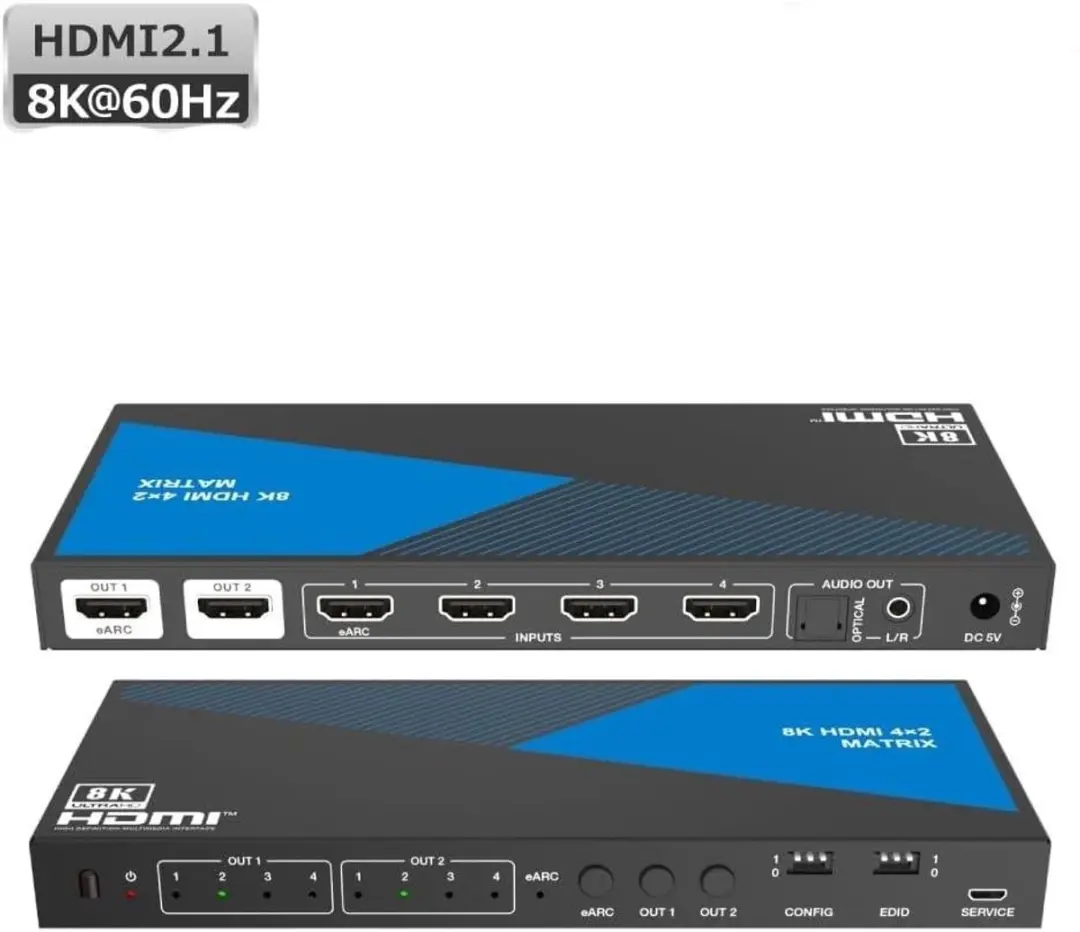 NÖRDIC 8K HDMI 2.1 Matrix Switch 4x2