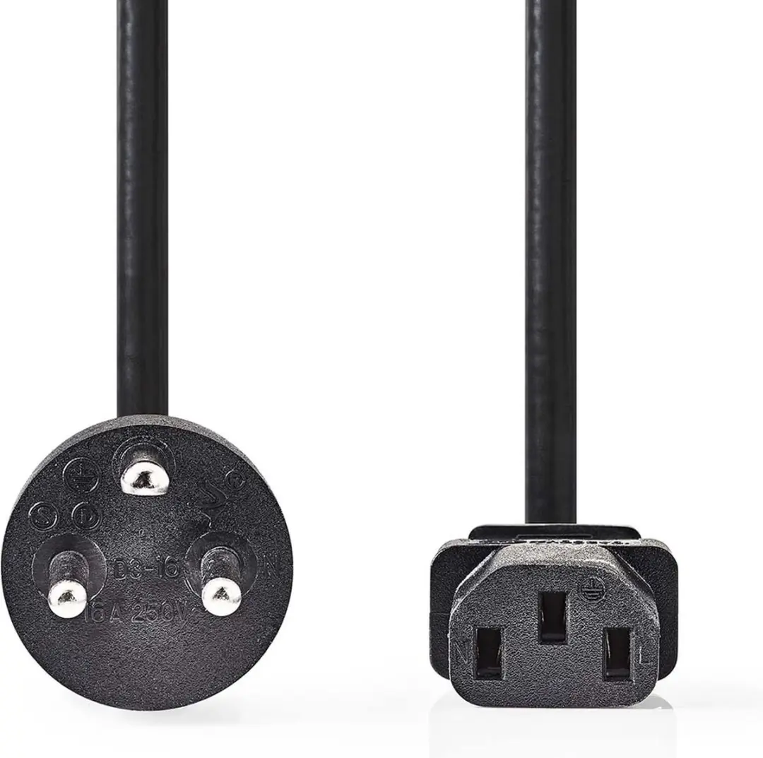 Nedis CEGL11400BK20 Stroomkabel IEC-C13 2m
