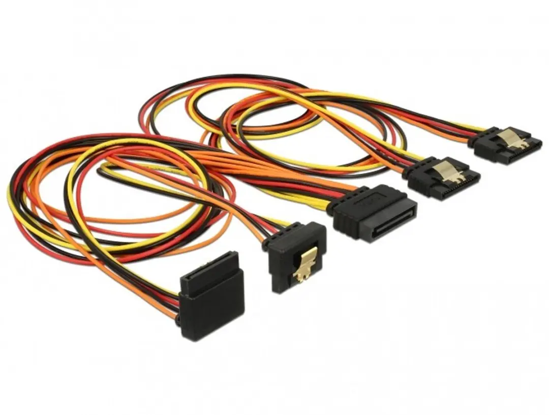 Delock SATA Power Kabel 15-pins - 50cm - Zwart